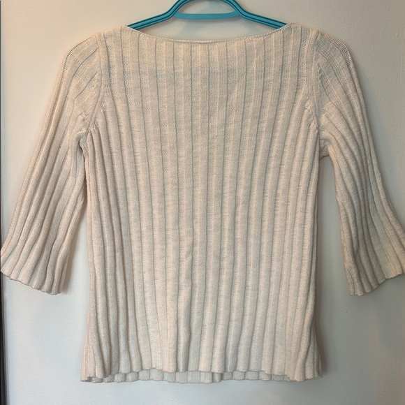 GAP Women's Ribbed White Sweater - Picture 3 of 3